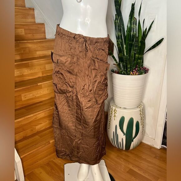 New Nicholas K x Free People Camel
Brown Utility Field Skirt, L - Picture 3 of 6